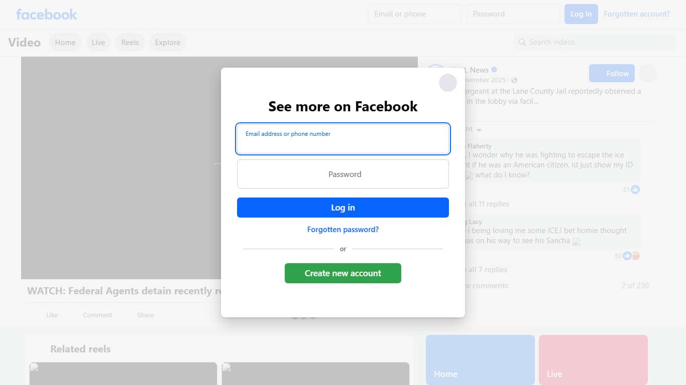 A security sergeant at the Lane County Jail reportedly observed a disturbance in the lobby via facility cameras on Oct. 15, 2025, just after 5 p.m., according to the Lane County Sheriff's Office (LCSO). LCSO said in a statement that the incident involved an adult in custody (AIC) who had recently been released. "After a short scuffle near the lobby doors, an AIC we had recently released looked to be in handcuffs and was escorted out the front doors with two people trailing him. One wearing a bal
